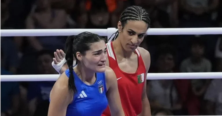 Algeria boxer Imane Khelif wins first Olympic fight when opponent Angela Carini quits